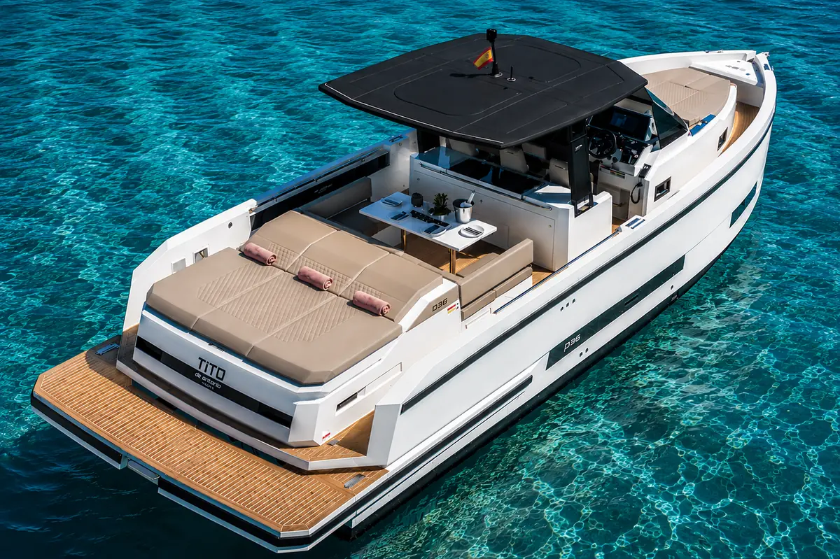 De Antonio D36 private boat rental Ibiza