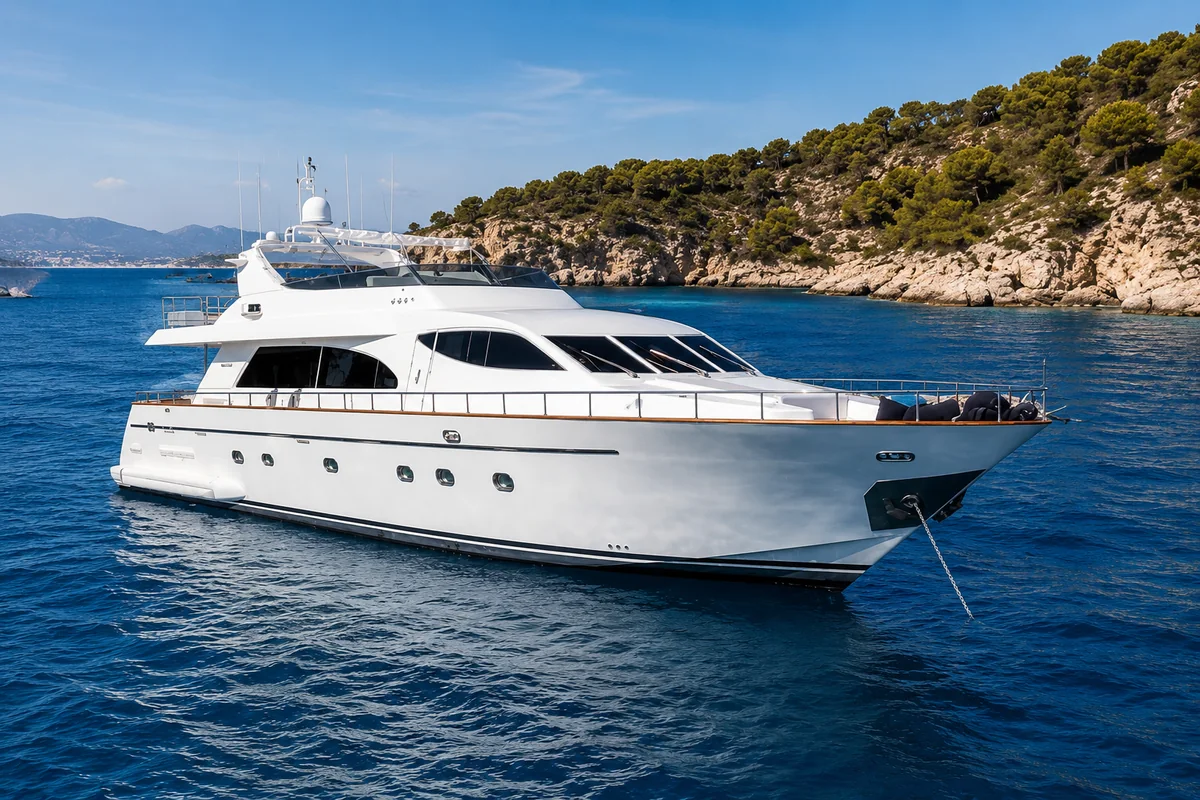 Princess motor yacht available for private charter in Mallorca